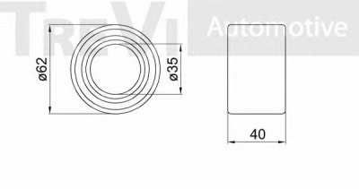 TREVI AUTOMOTIVE wb2185 -  Комплект подшипника ступицы колеса